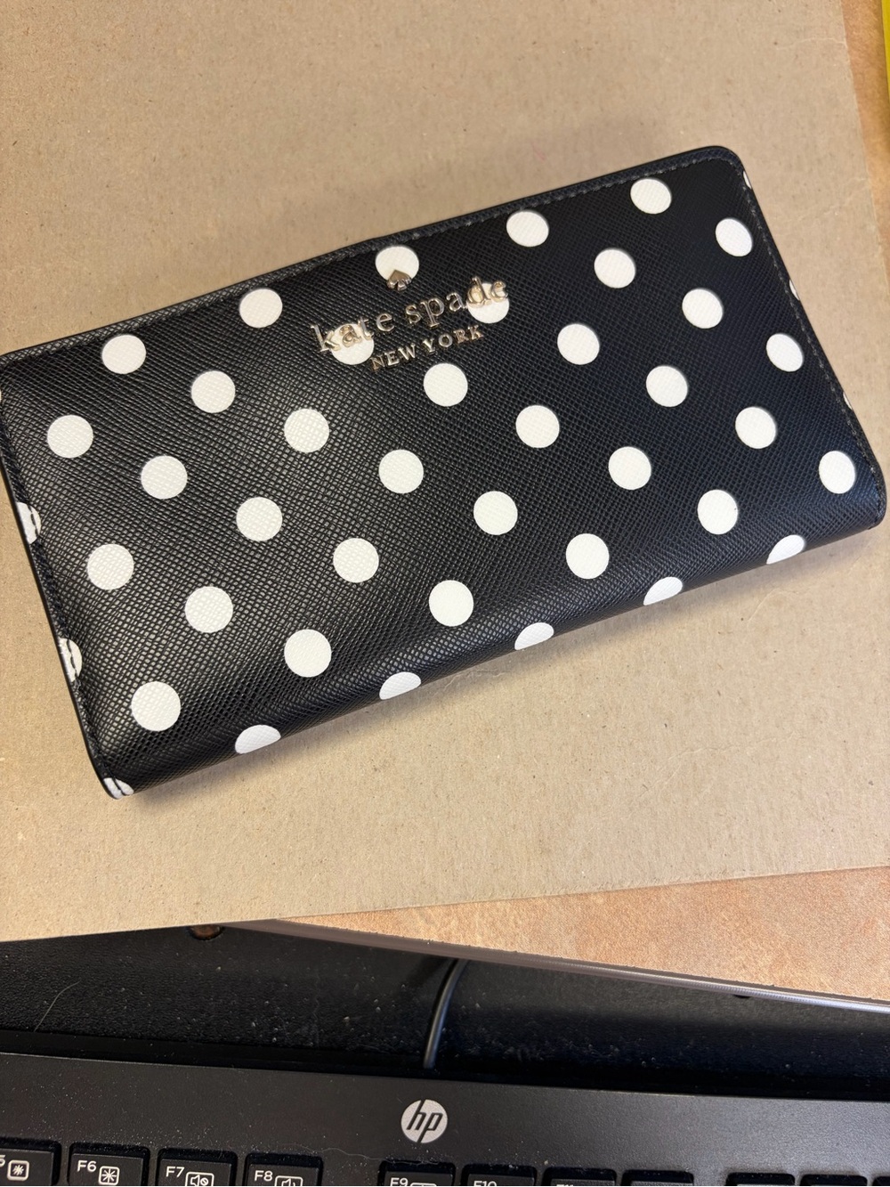 Kate Spade New York Black & White Polka Dot Wallet